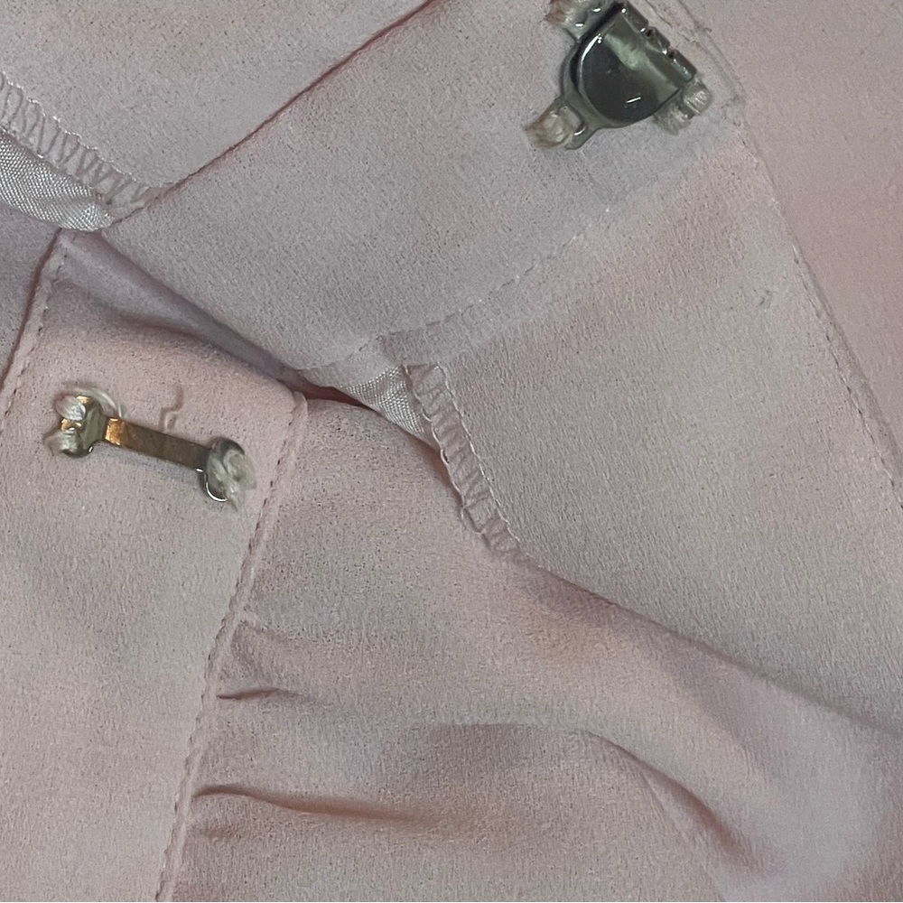 PIERRE CARDIN Paris New York BOUTIQUE SZ 10 Vintage Dress‎ Pink 6 8 VTG Ruffle - Picture 8 of 10